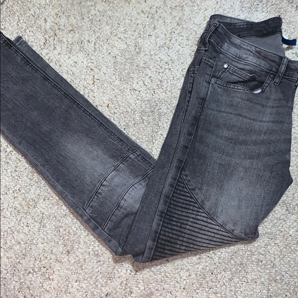 grey biker jeans h&m